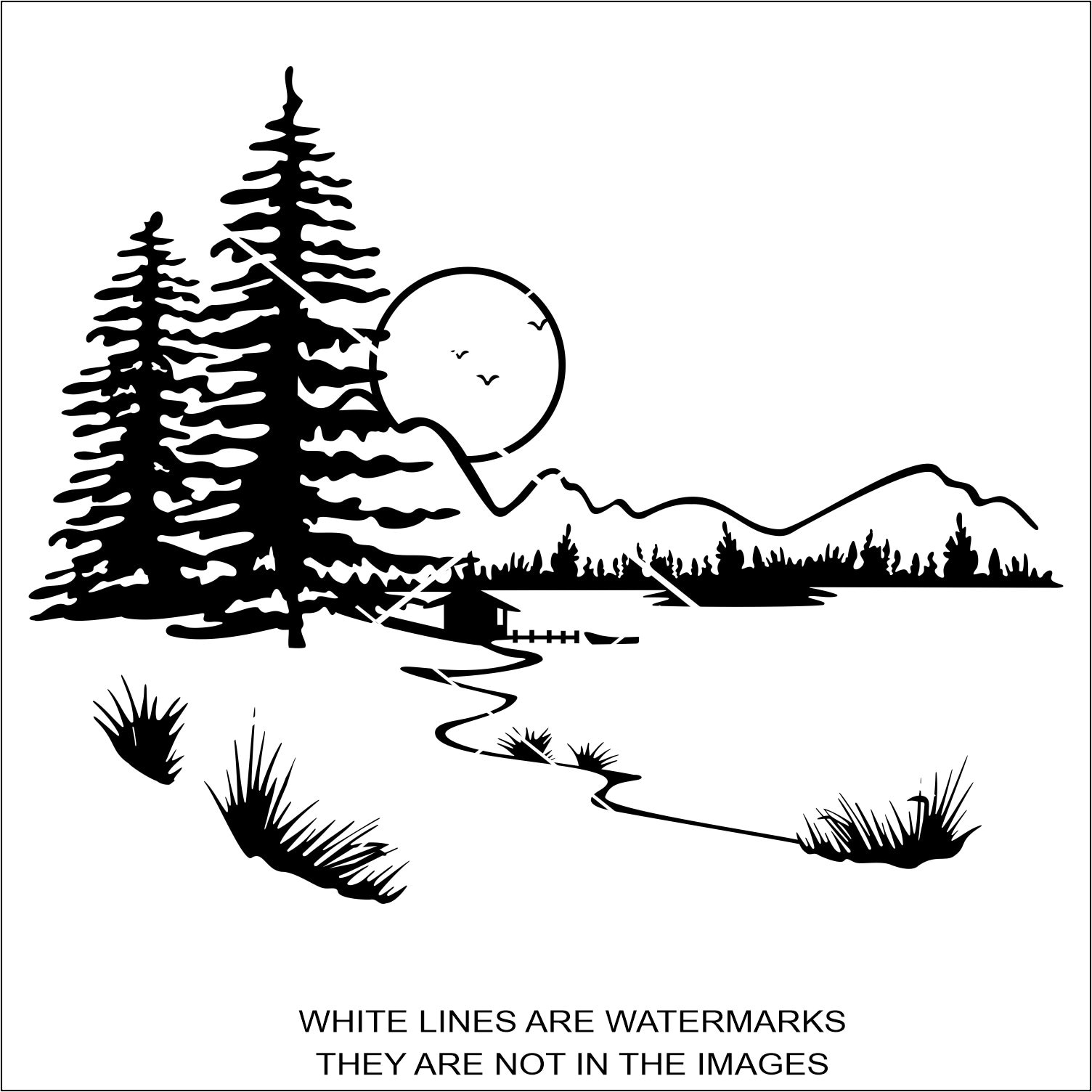 River Bank Clipart Black And White