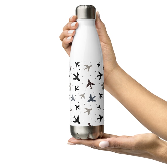 Airplane Covered Stainless Steel Water Bottle Perfect for Aviators or  Enthusiasts Airplane Lovers Gift for Men, Women and Children 
