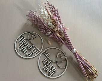 Personalized wooden wedding rings - Perfect accents for your chairs