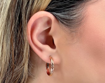 [STONE HENgE] 14K ROSE GOLD☆Gyeol One touch Earrings Designer fashion, Seoul-fully created | W Concept