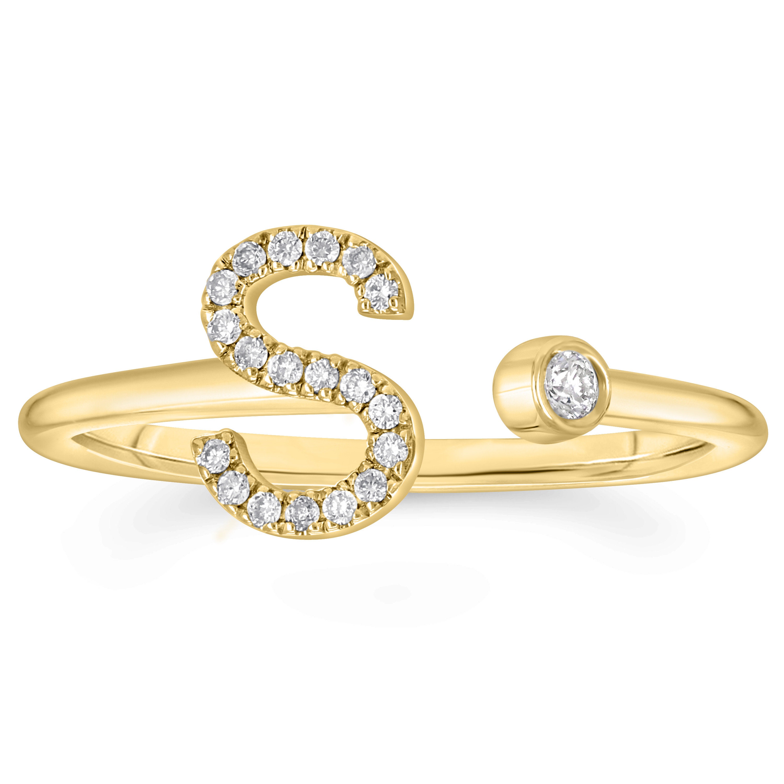 Double Beam Ring with White Pavé Diamonds | Gabriela Artigas