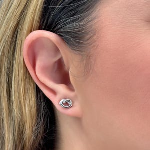 14k Solid Gold Love Knot Earrings - Petite Knot Stud Earrings - Shiny Pretzel Studs - Dainty Stud Earrings - Minimalist Stud Earrings