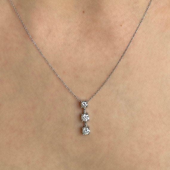ネックレス・ペンダント STONEHENgE 14K 3-ring diamond necklace Amazon.com: BRIGHTS COLLECTION Diamond Pendant Necklace 14K