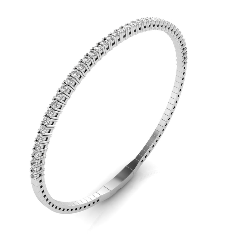 Real Solid Gold Bangle Bracelet / Real Gold Jewelry / High-Quality Jewelry / Natural Diamond Bracelet / Conflict-Free Diamonds / Diamond Bangle in 14k Gold / 14k Gold Diamond Bangle / Diamond Flexible Bracelet / Diamond Flexi Bangle / Dainty Bangle