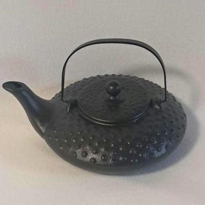 Loose Tea Teapot   Black Ceramic Teapot