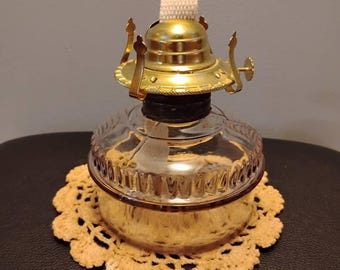 Clear Glass Oil Lamp Base