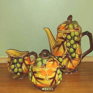 MCM Coffee/Tea Set Inarco Majolica