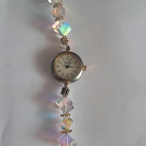Ladies Vintage Legend Wrist Watch Iridescent Beads