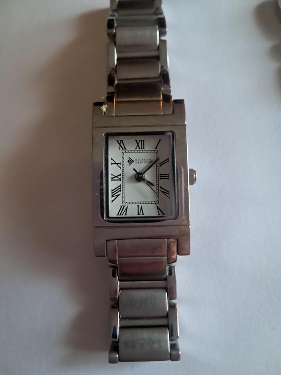 Silvertone Ladies Watch Rectangular Watch - image 2