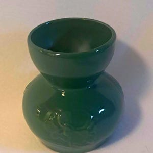 Green Embossed Ceramic Vase