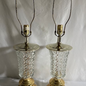 Set of Cut Glass Lamps