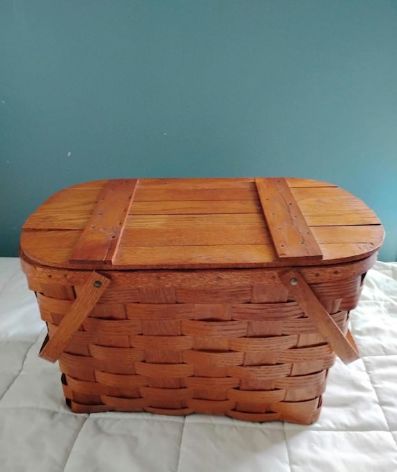 Picnic Basket by Wov N Wood by JERYWIL - Etsy
