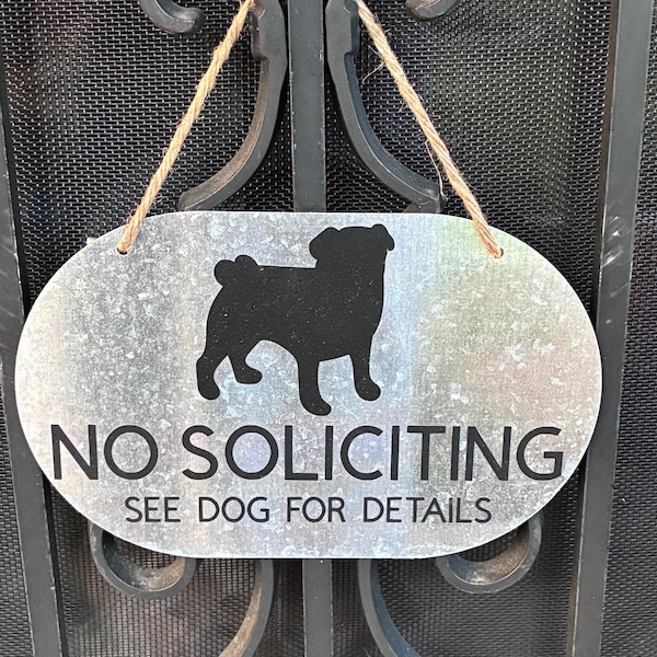 No Soliciting dog sign - personalized