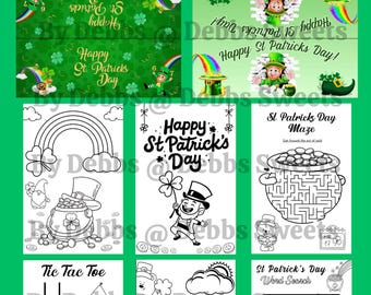 St Patrick's Day | Ausmalseiten, Ausmalseiten, Party Gastgeschenke, Vorlage, DIGITAL