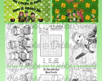 Kpop St Patricks Day Malvorlagen, Vorlage, Party Favor, DIGITAL