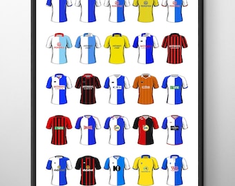 Toile Murale Blackburn Rovers - Legends Of Ewood Park - 38x26 Cm, Fabriqué Au UK