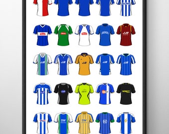 Wigan | Classic Football Shirts | Football Print | Wall Art Poster | Birthday | Christmas | Gifts For Boys