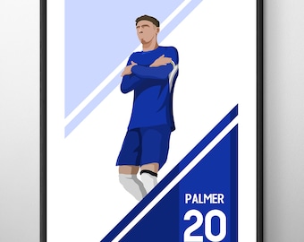 Cole Palmer Chelsea Poster Print: Football Wall Art, Soccer Gift