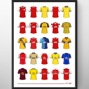 arsenal shirts over the years