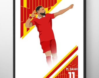 Mohamed Salah | Liverpool | Football Posters Prints | A4, A3