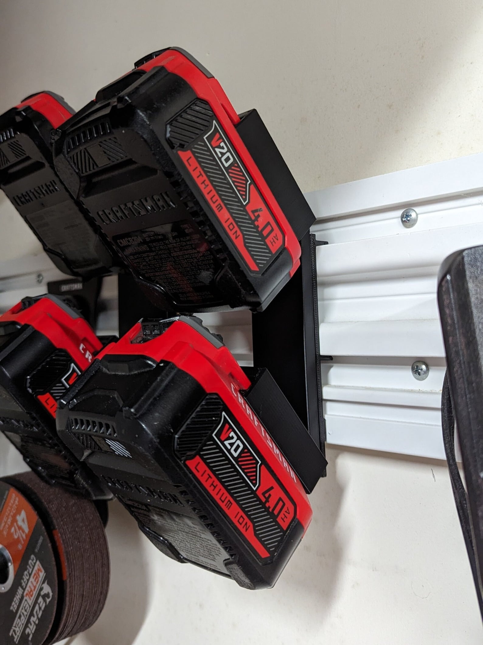 Modular Single or Dual Battery Holder Wall Mount or Versatrack