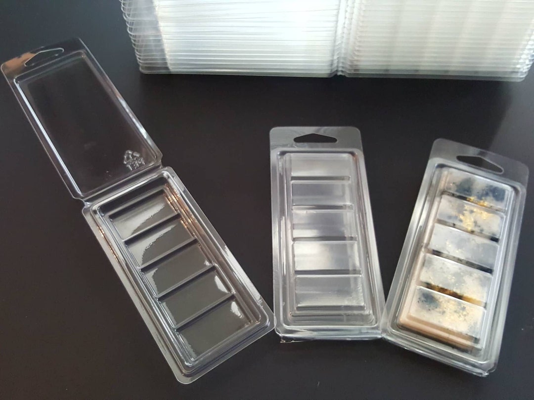 5 Cavity Snap Bar Wax Melt Clamshell (2 Pc.) 100 Sets Great for Snap