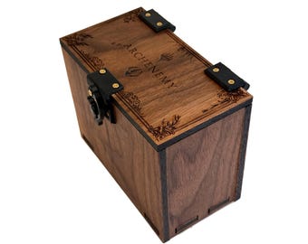 Walnut MTG Archenemy Deck Box: Handmade, Holds 110+ Sleeved Cards