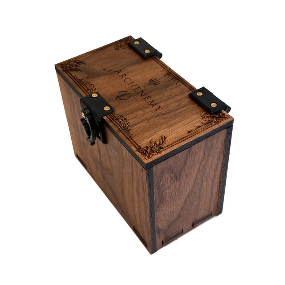 Walnut MTG Archenemy Deck Box: Handmade, Holds 110+ Sleeved Cards - Etsy Walnut MTG Archenemy Deck Box: Handmade, Holds 110+ Sleeved Cards - Etsy