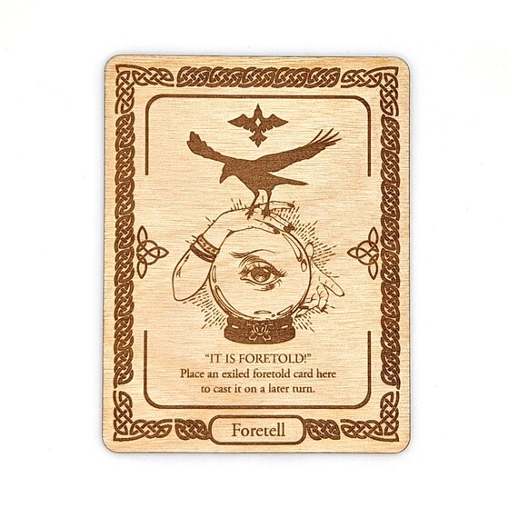 1x Foretell Wood Token Magic the Gathering Magic Token MTG Etsy