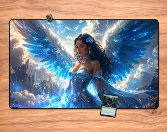MTG プレイマット: 天使テーマ 23.6インチ x 13.8インチ マジック：ザ