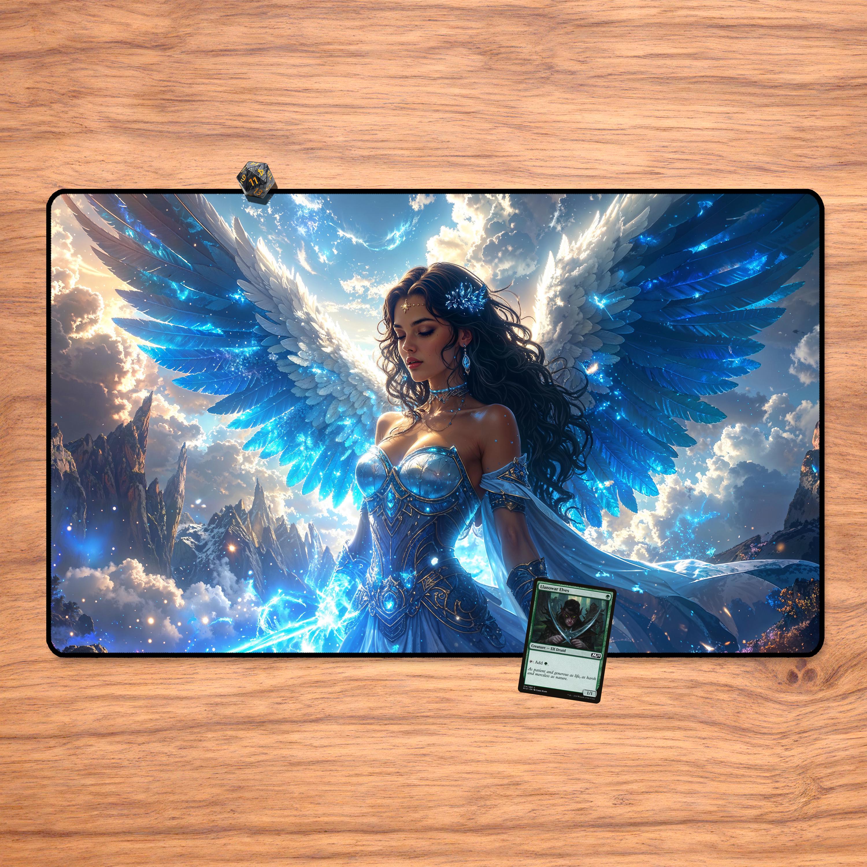 MTG プレイマット　天使 MTG プレイマット: 天使テーマ 23.6インチ x 13.8インチ マジック：ザ