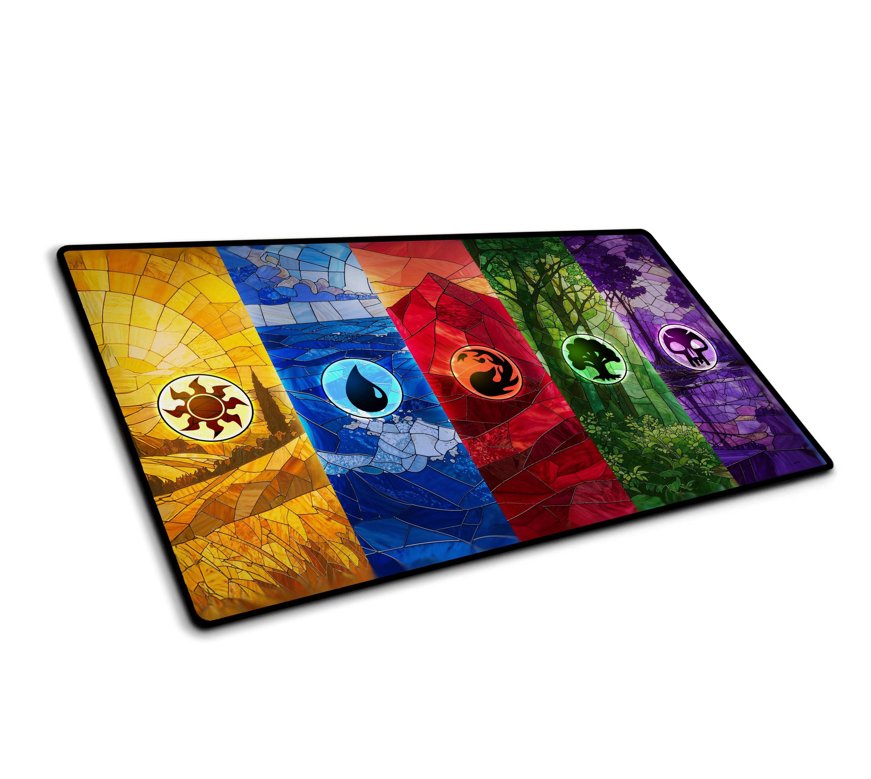Stained Glass Mana MTG Playmat - Stitched Edge Card Mat - Etsy Stained Glass Mana MTG Playmat - Stitched Edge Card Mat - Etsy
