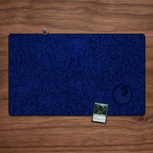 Elegant Blue Island Card Playmat 23.6&quot; x 13.8&quot; MTG and other TCGs Tabletop Accessory Blue Mana Magic Playmat