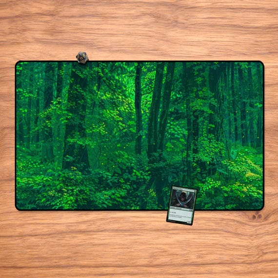 MTG Playmat Green Forest X Magic the Gathering Card