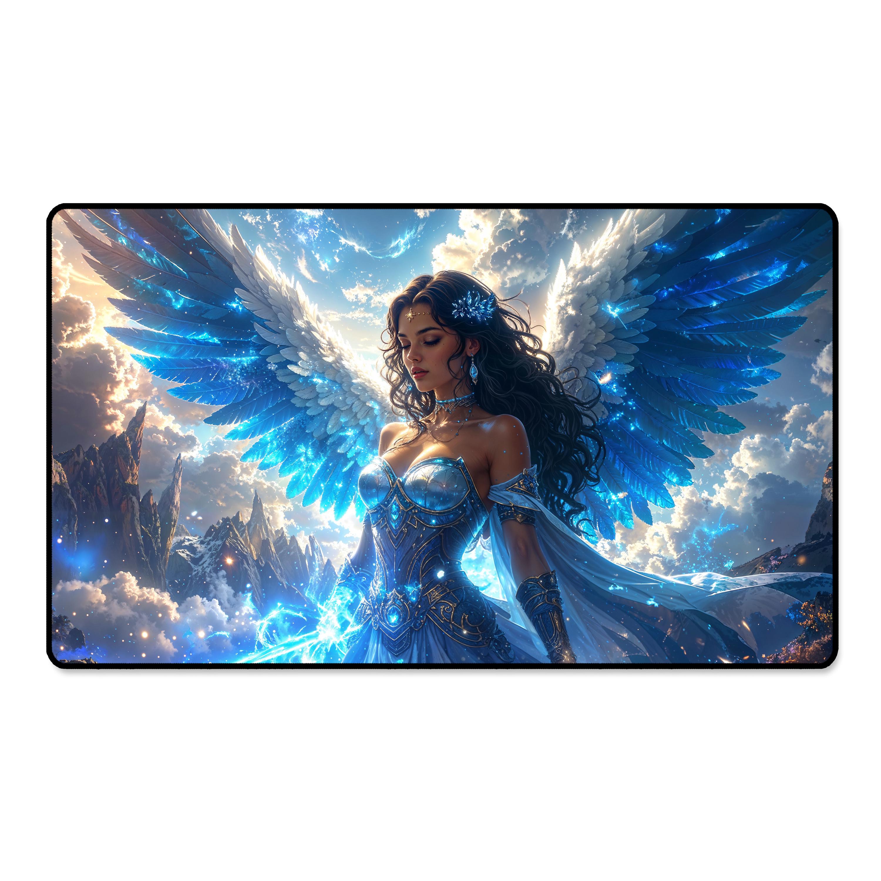 MTG プレイマット: 天使テーマ 23.6インチ x 13.8インチ マジック：ザ