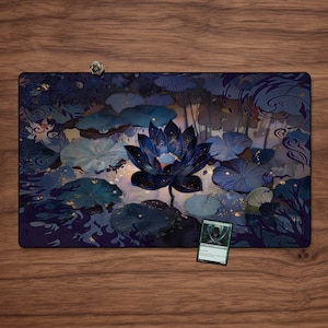 Tapis de jeu magique - Lotus 23,6 x 13,8 po. MTG et autres accessoires de table TCG, tapis de jeu Magic The Gathering