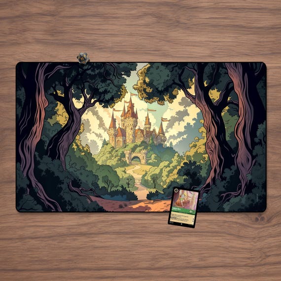Lorcana Card Playmat Enchanted Castle (no Zones) 23.6" X 13.8" Tabletop  Accessory - Etsy