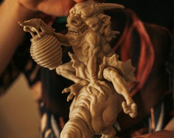 El Oni Cabalgando – Jinete Demonio Mítico Japonés / Figura Coleccionable Impresa en 3D / Escultura de Oni para Amantes del Arte Fantástico