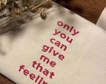 Custom Tote Bag - Canvas Tote Bag - Custom Text Tote - Gift for Her - Bachelorette Gift - School Bag - Embroidery -Personalized Gift