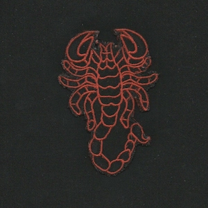 Scorpion cloth sew-on patch