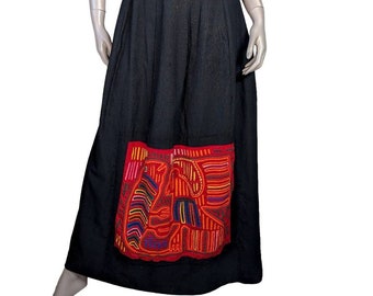 Vintage Mola Print Maxi Wrap Skirt | S