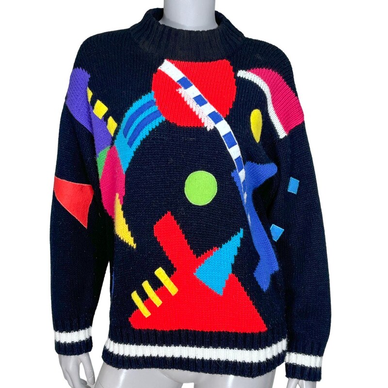 Geometric Vintage Knit Sweater