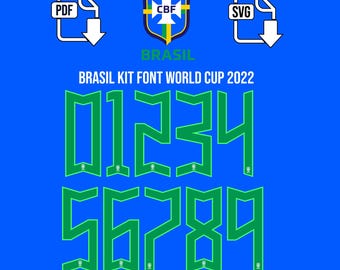 Brasil 2022 World Cup Kit Font SVG and PDF