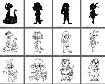 Zootopia 2 Laser Cut Files – Positive & Negative Designs | SVG - PDF