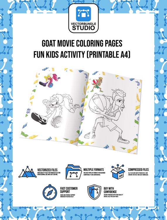 GOAT Movie Coloring Pages | Fun Kids Activity (Printable A4)