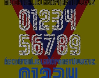 Club America 2022-2023 Font Bundle SVG PDF | Modern Soccer Jersey Typography