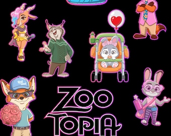 Zootopia 2 Stickers Pack – Printable Designs | PDF & PNG Digital Download