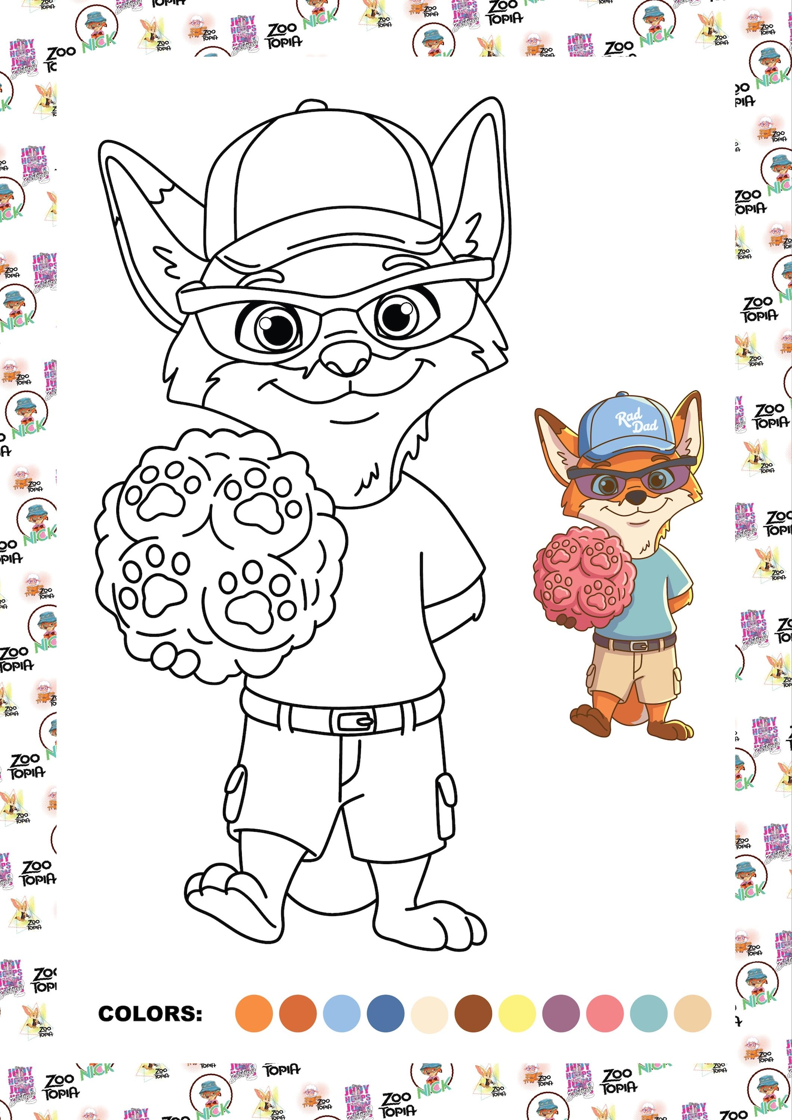 Zootopia 2 Coloring Pages – 12 Printable A4 PNG Files | Fun Creative ...