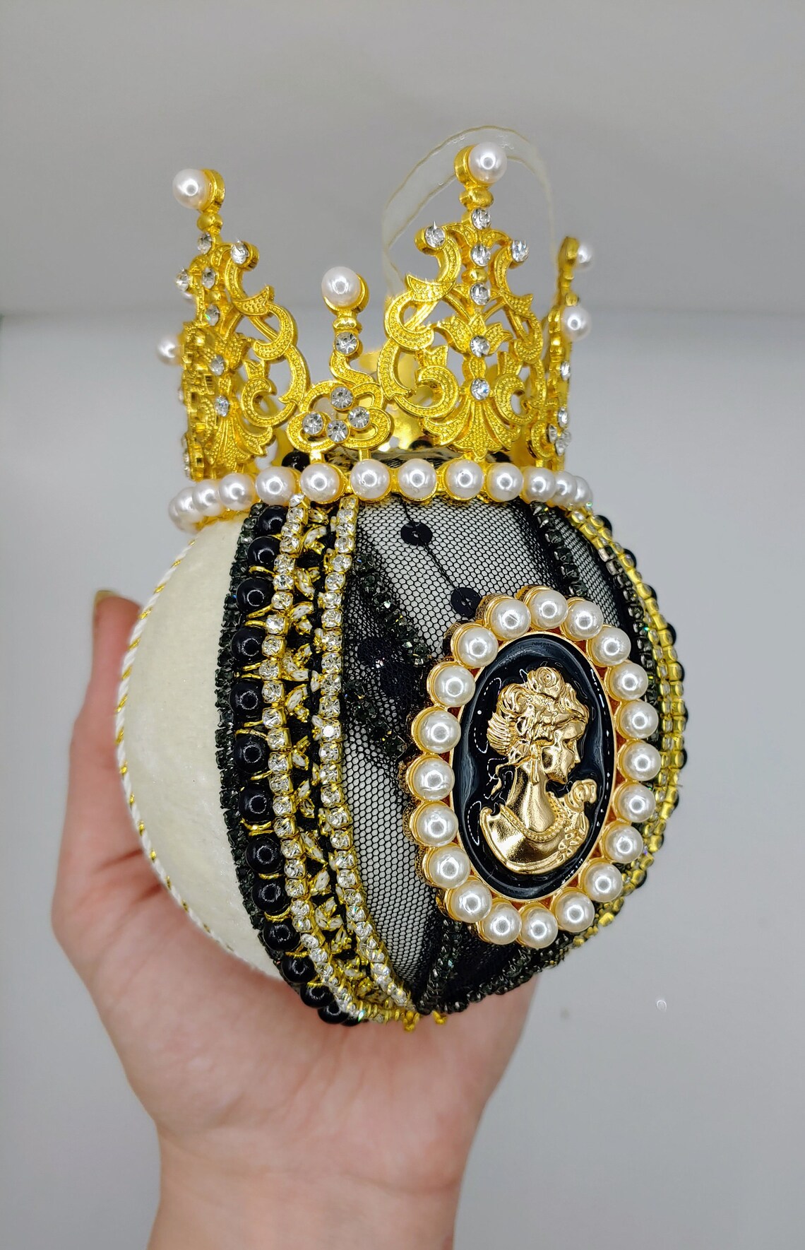 Christmas Baubles Victorian Ornaments Luxury Decoration Crown Christmas ...