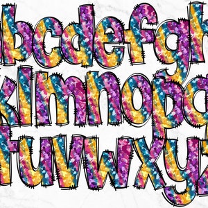 Doodle Alphabet PNG Alphabet Letters PNG Bundle Hand Drawn - Etsy